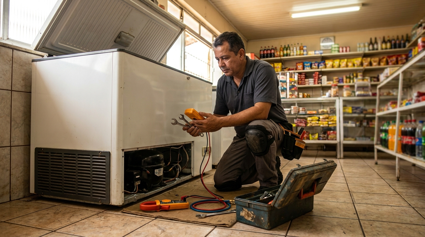 Técnico de conserto de freezer em residência em Fortaleza‑CE